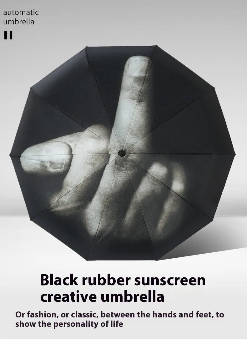 Folding Umbrella Automatic Eccentric Personality International Gesture - Bellarte Enchanté Folding Umbrella Automatic Eccentric Personality International Gesture